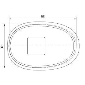  Antennatalp gumitömítés GPS-es 95 mm Astra, Meriva, Omega, Signum, Vectra, Zafira