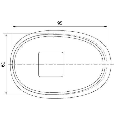Antennatalp gumitömítés GPS-es 95 mm Astra, Meriva, Omega, Signum, Vectra, Zafira